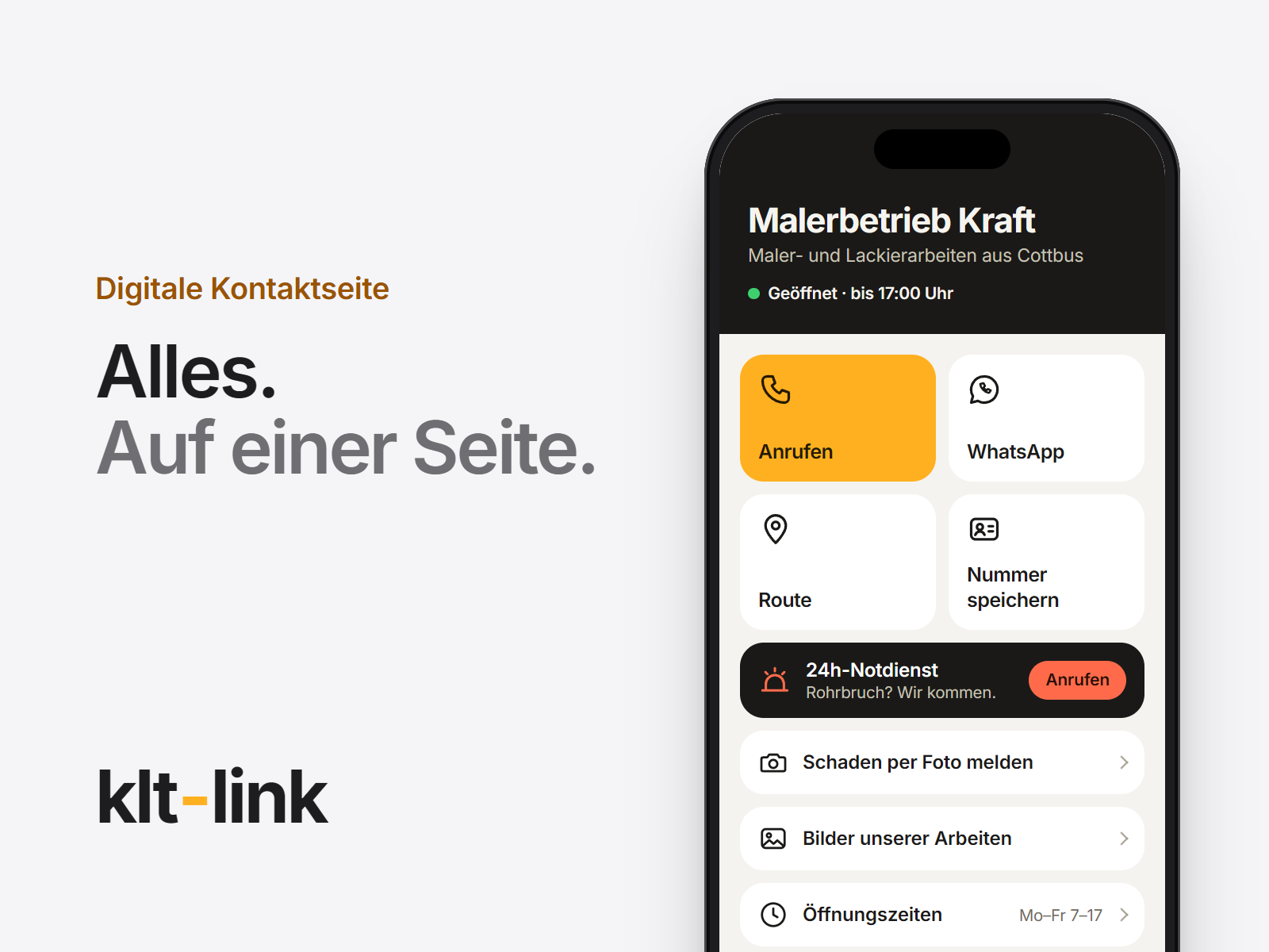 KLT-Link – digitale Kontaktseite für Betriebe in Cottbus und der Lausitz